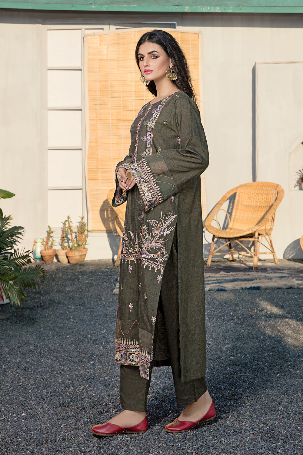 1 PC Stitched | Yard Dyed Embroidered Shirt