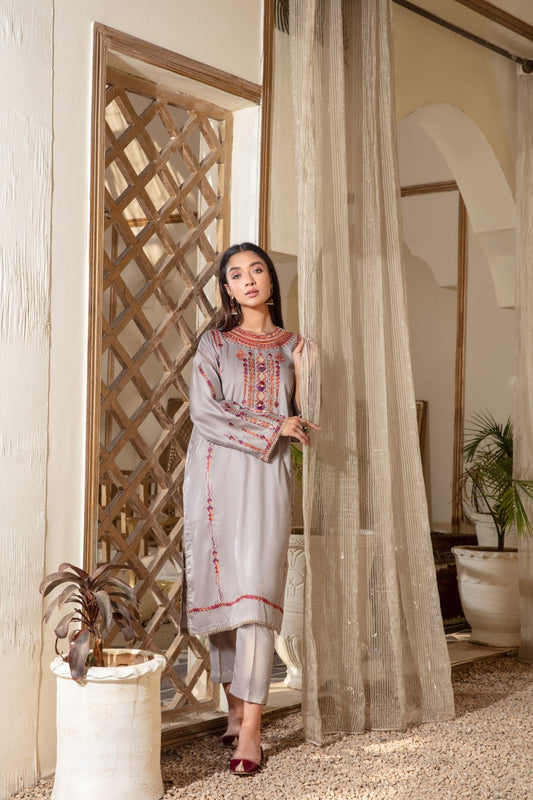 1 PC Stitched | Linen Embroidered Shirt