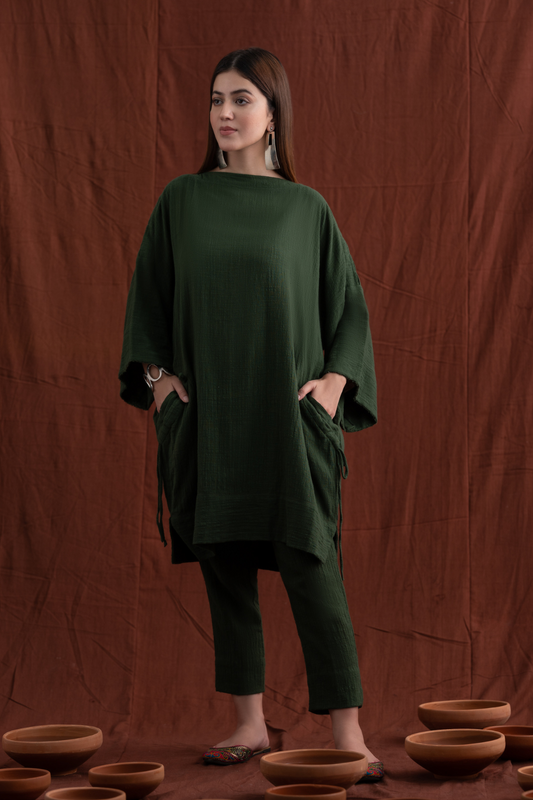 2 PC Stitched | Slub Cotton Stitched Shirt + Trouser