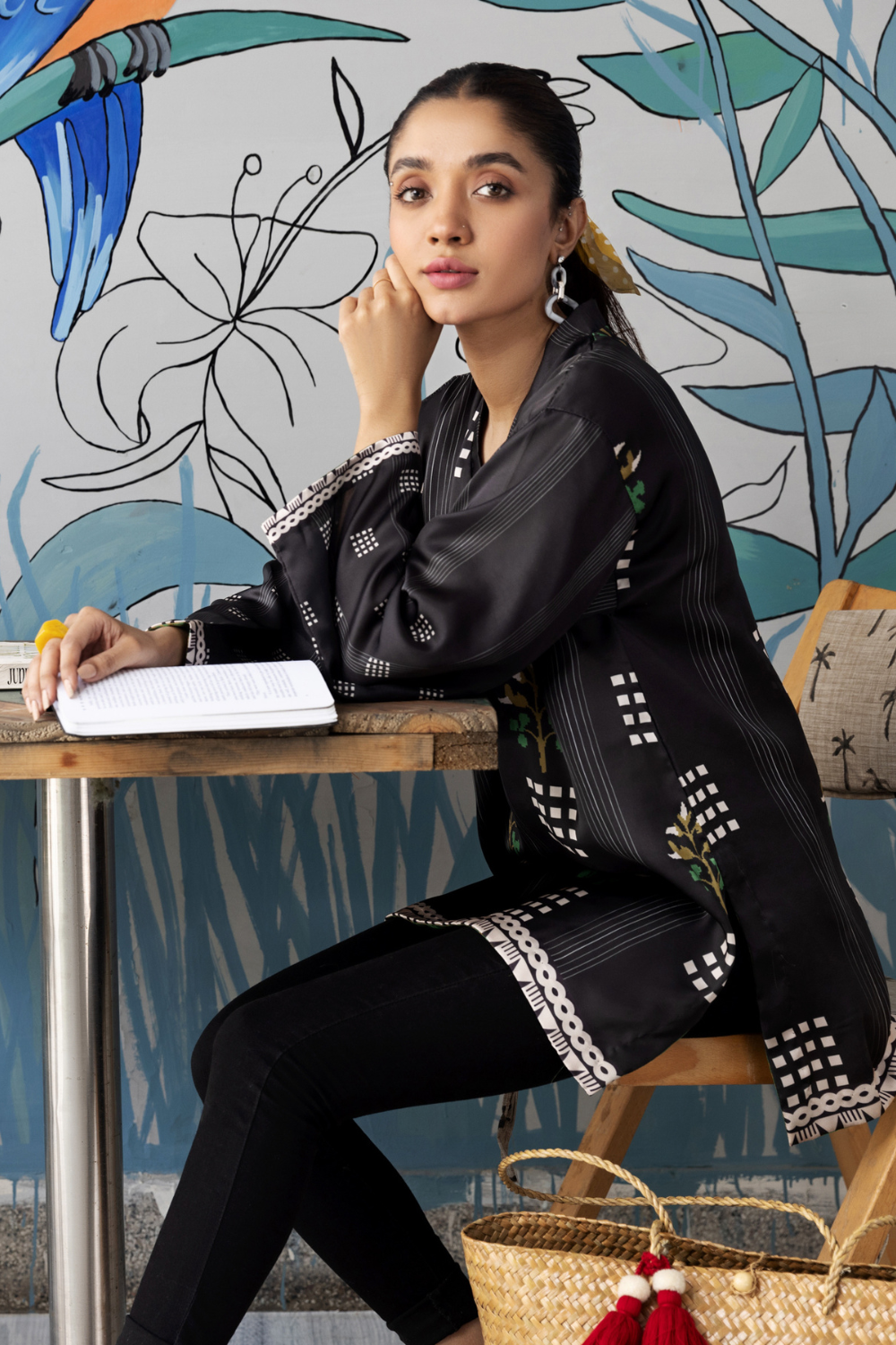 1 PC Stitched | Silk Tunic Printed Short Shirt