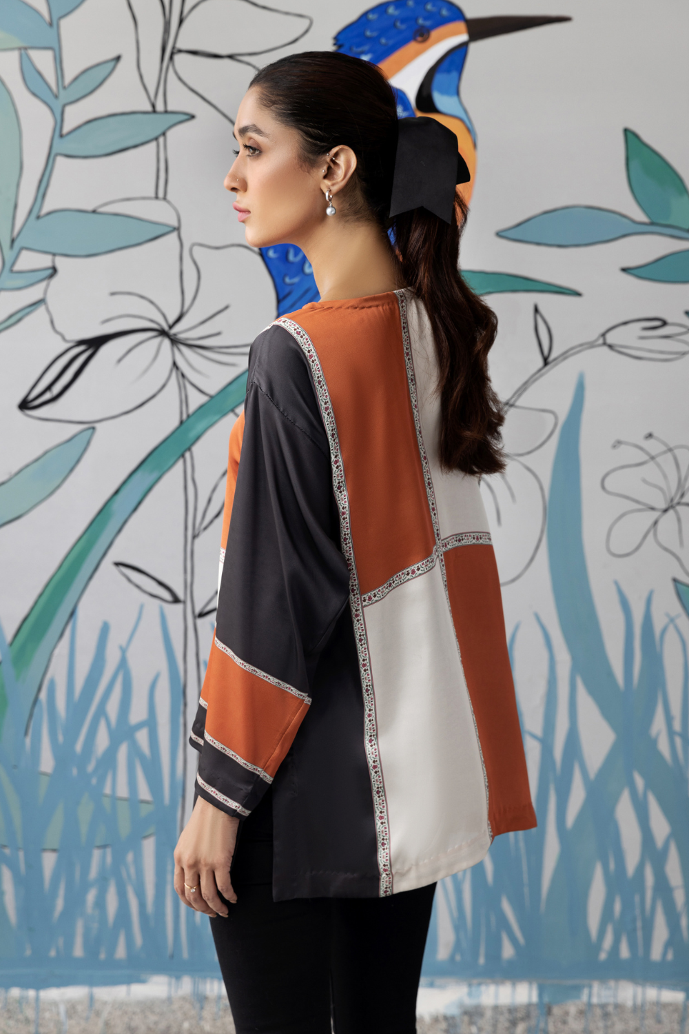 1 PC Stitched | Silk Tunic Printed Short Shirt