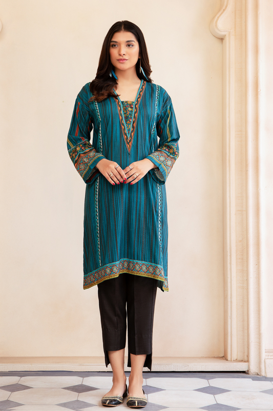 1 PC Stitched | Viscose Staple Printed  Shirt