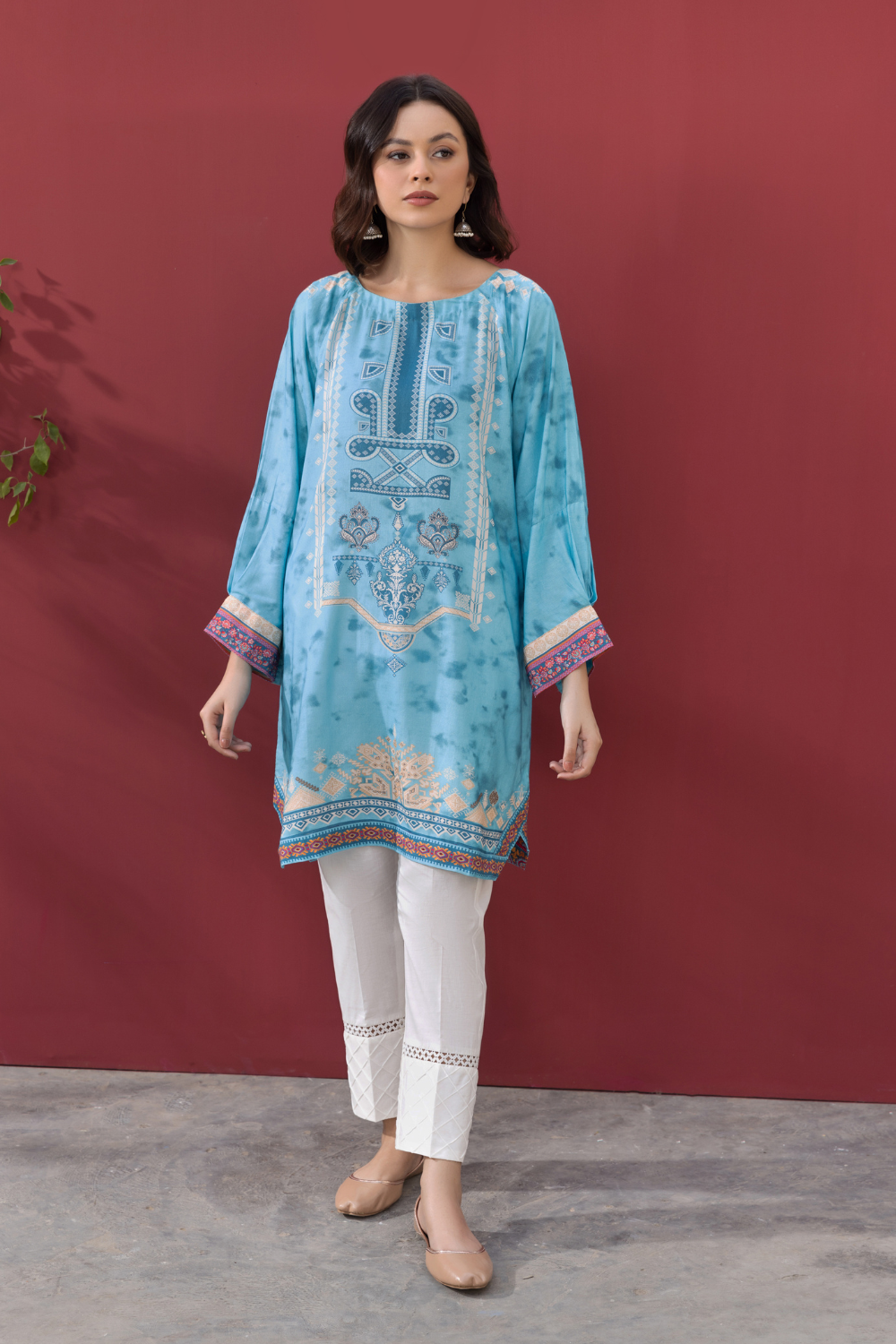 1 PC Stitched | Printed Staple Linen Shirt