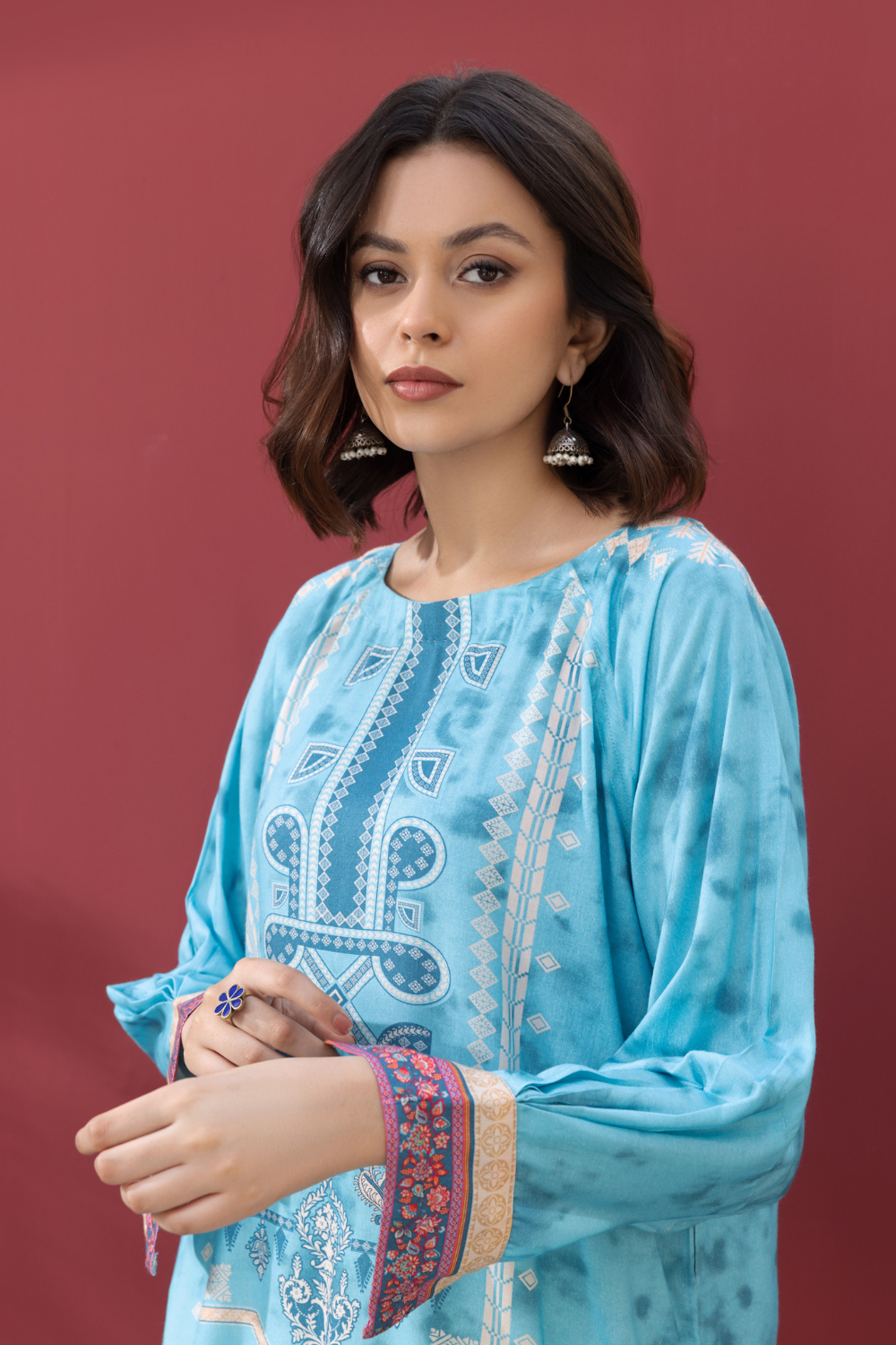 1 PC Stitched | Printed Staple Linen Shirt