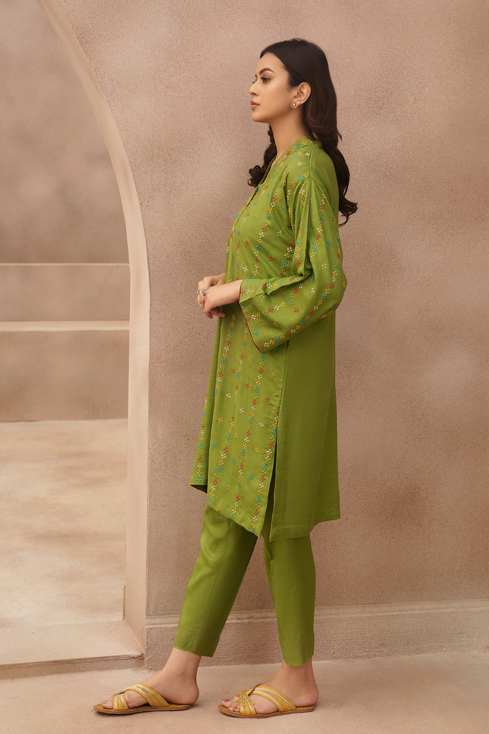 1 PC Stitched | Slub Staple Embroidered Shirt