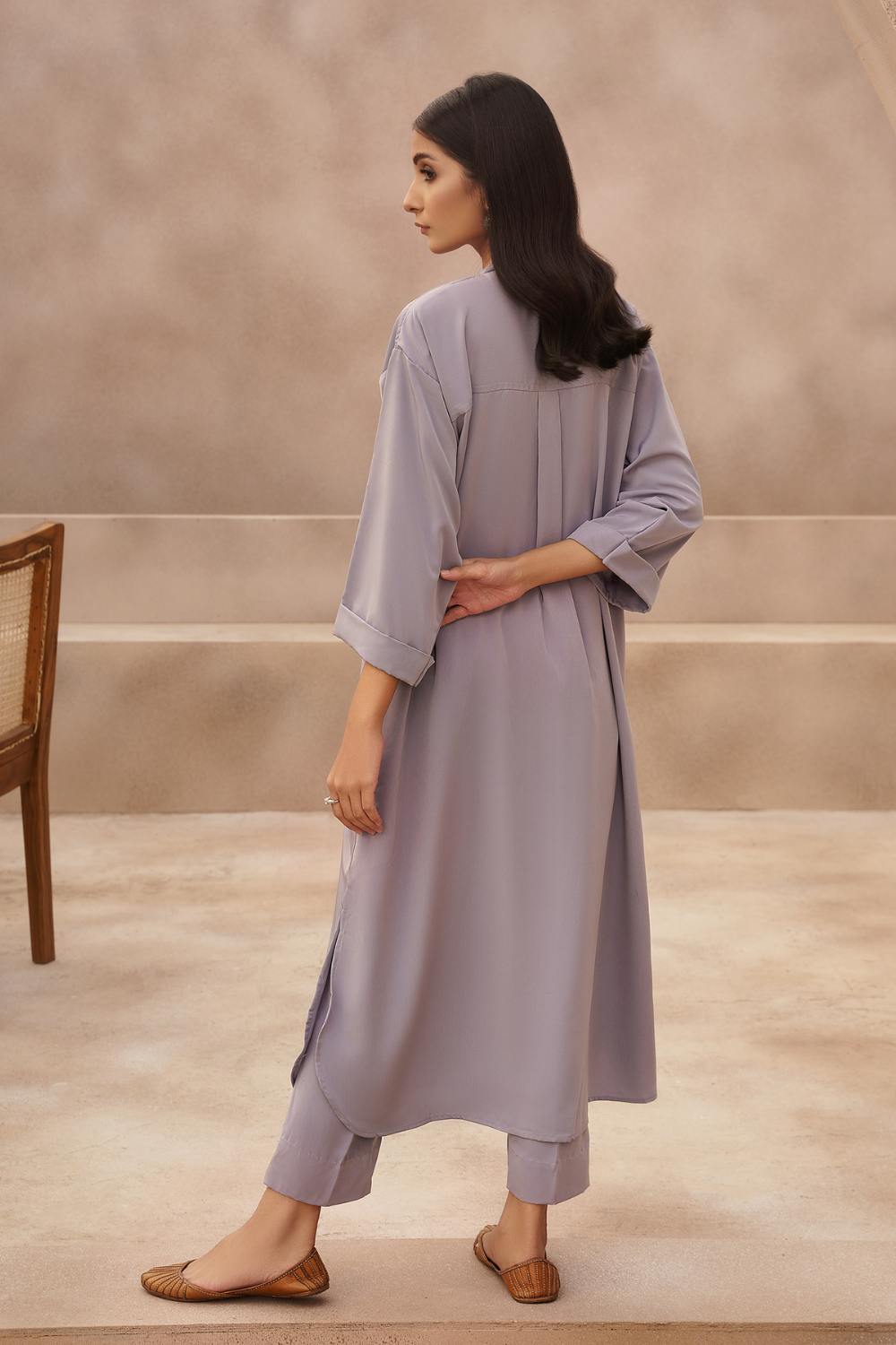 2 PC Stitched | Stone Wash Basic Shirt + Trouser