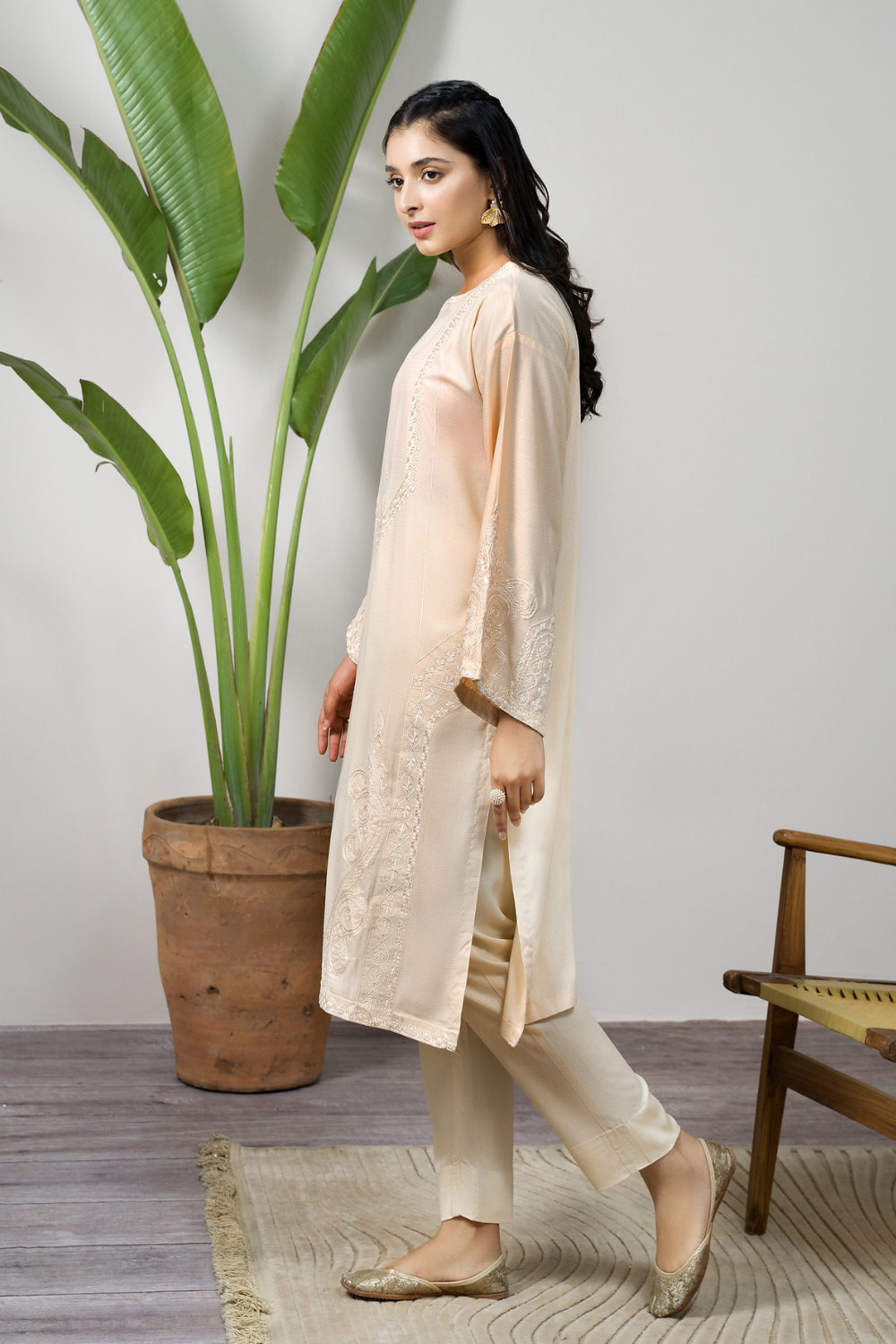 2 PC Stitched | Viscose Embroidered Shirt + Trouser