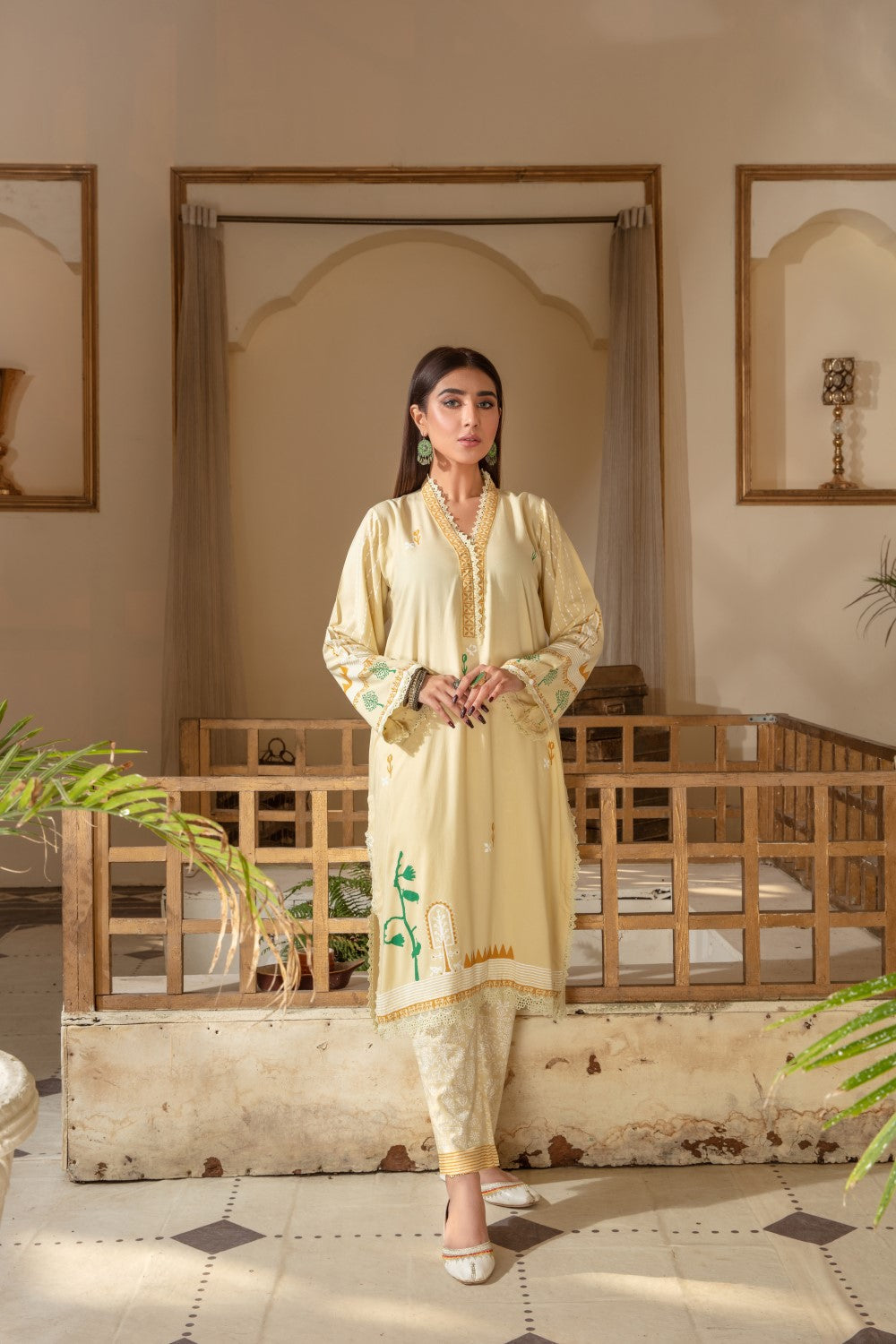 2 PC Stitched | Viscose Printed Shirt+ Trouser