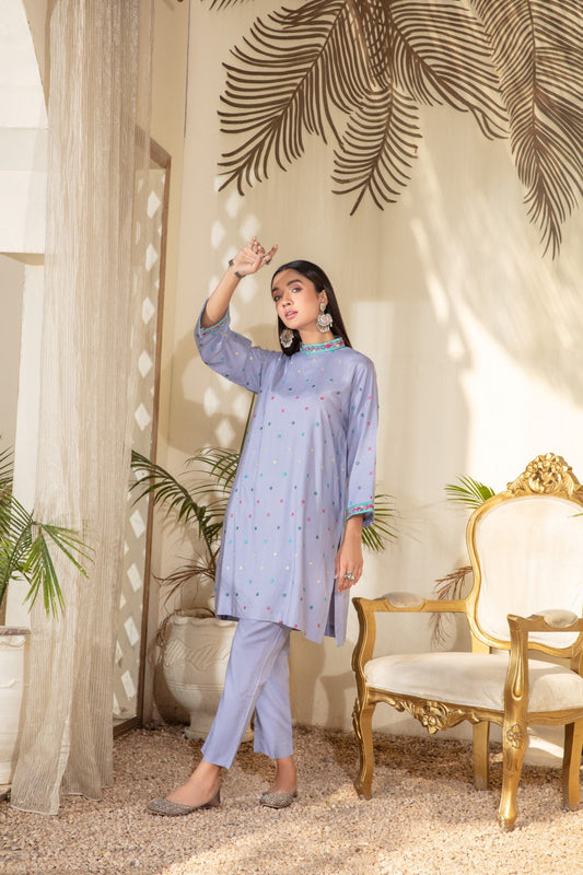 1 PC Stitched | Viscose Embroidered Shirt