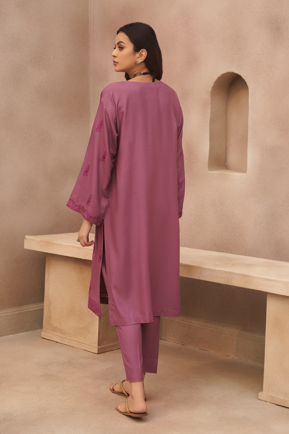 2 PC Stitched | Embroidered Viscose Cotton Suit