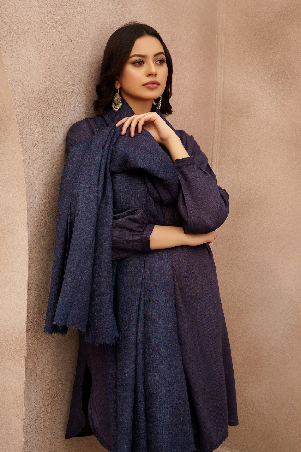 3 PC Stitched | Viscose Cotton Suit+ Embroidered Wool Shawl