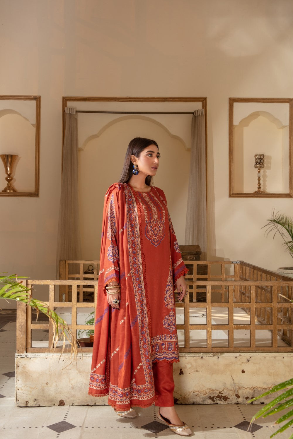 2 PC Stitched | Viscose Printed Shirt+ Duppata