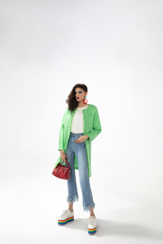 1 PC Stitched | Woollen Long Jacket