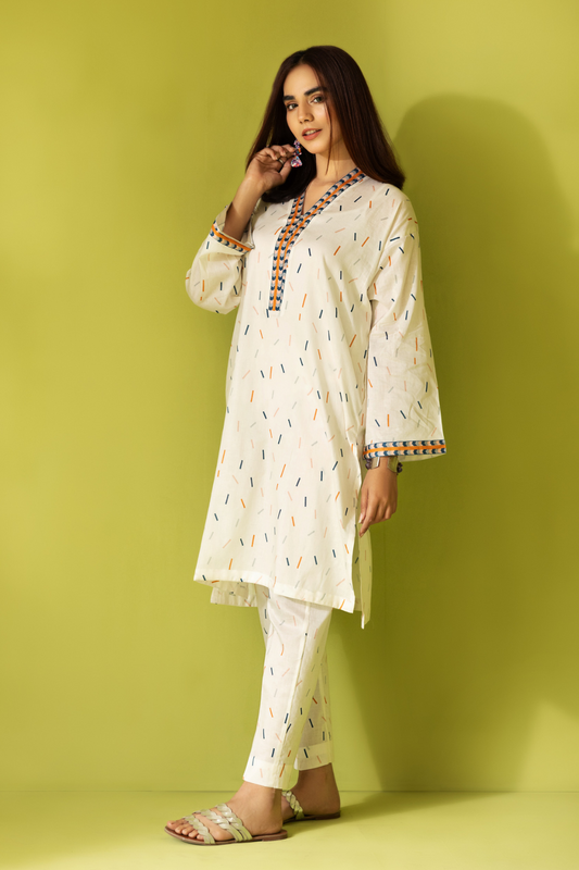 2 PC Stitched | Cotton Shirt + Trouser