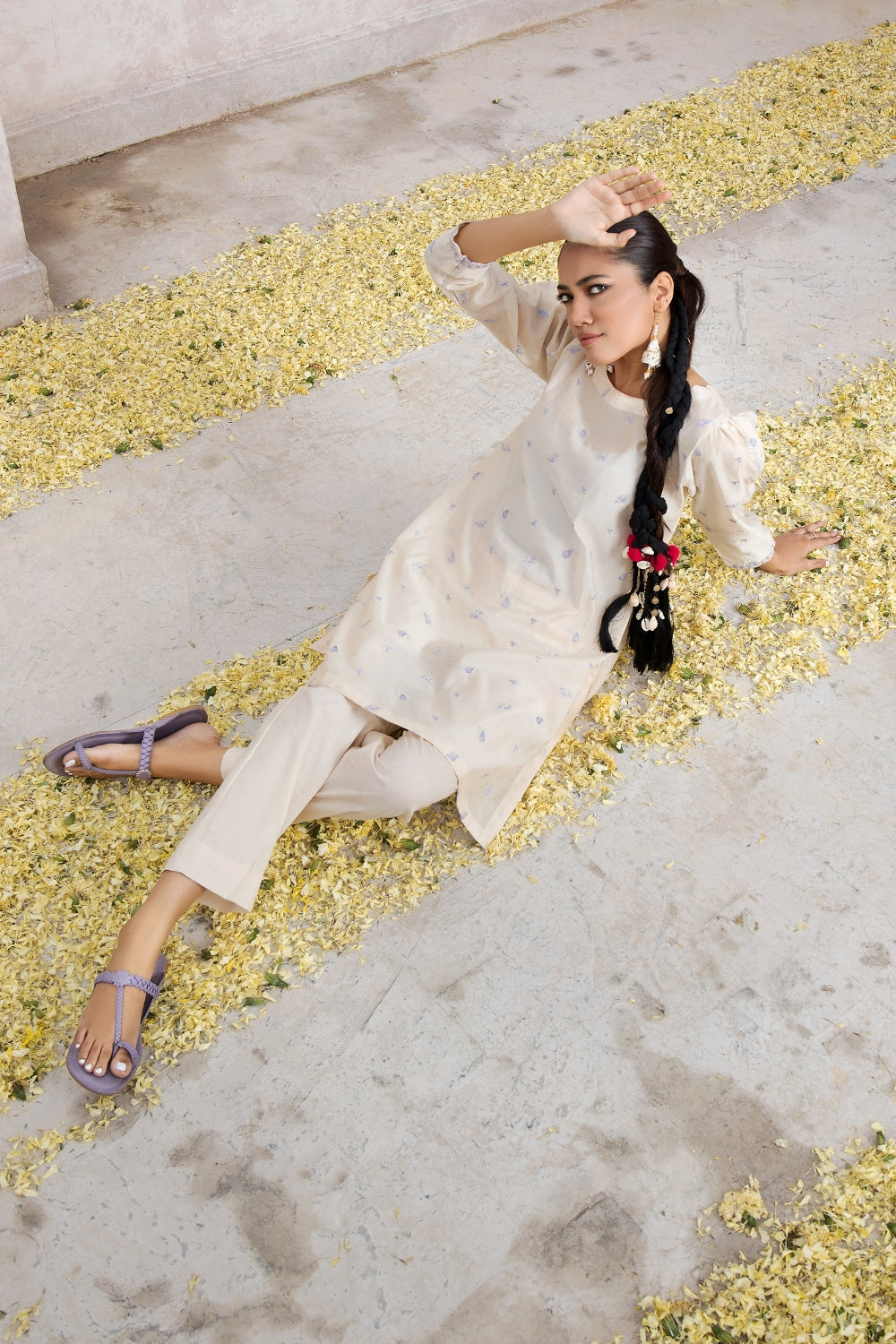 2 PC Stitched | Cotton Embroidered Shirt + Cambric Trouser