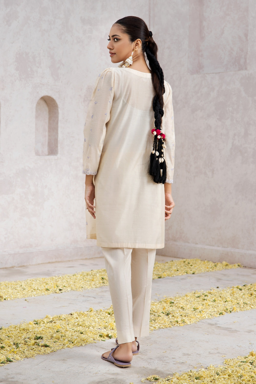 2 PC Stitched | Cotton Embroidered Shirt + Cambric Trouser