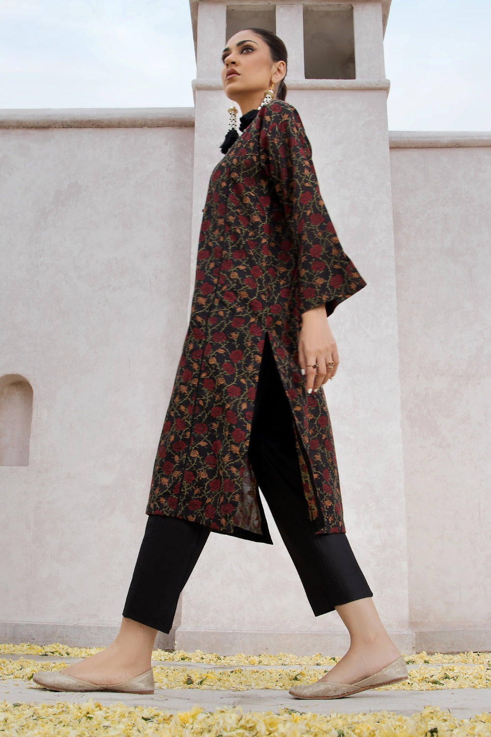 2 PC Stitched | Jacquard Shirt + Cambric Trouser