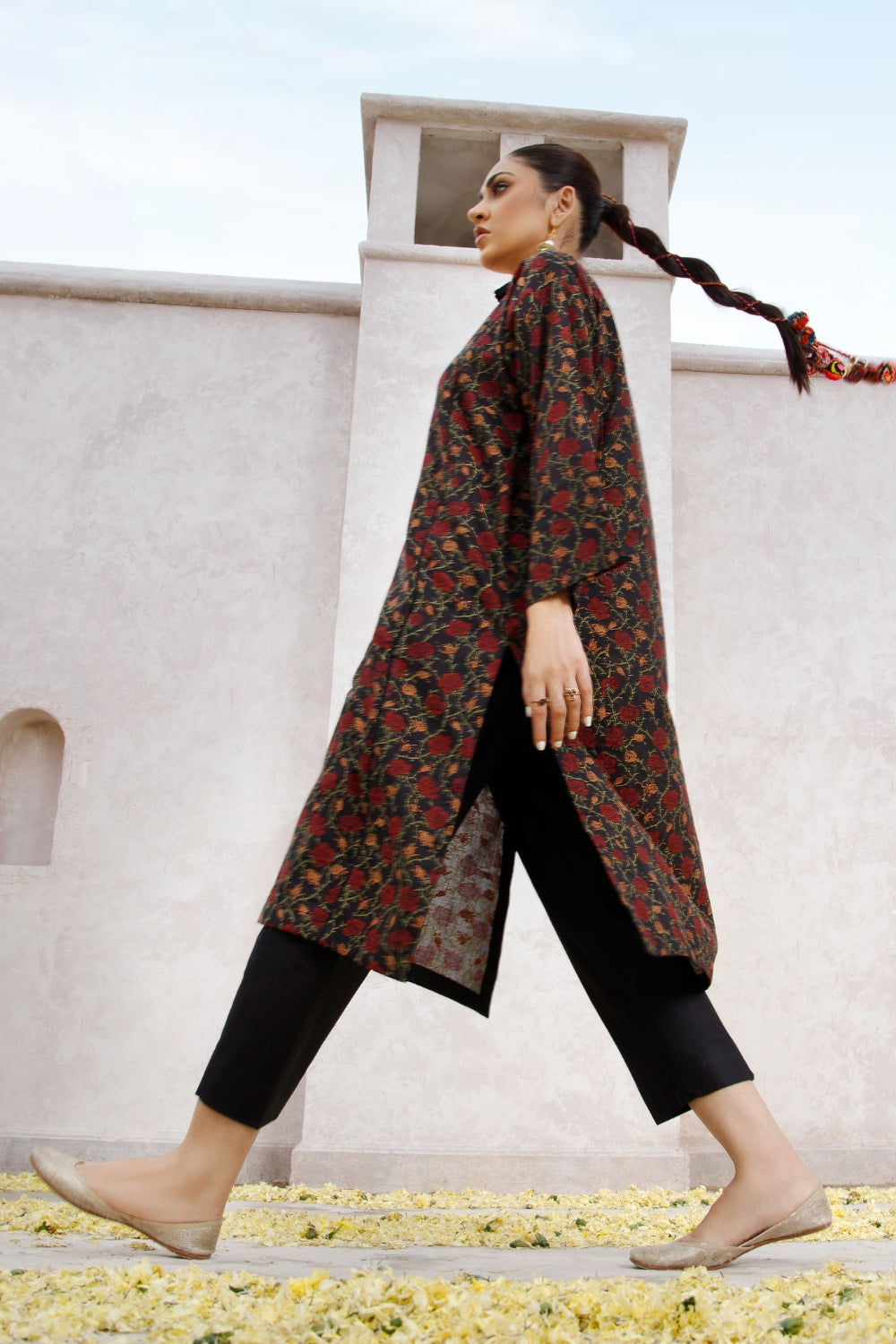 2 PC Stitched | Jacquard Shirt + Cambric Trouser