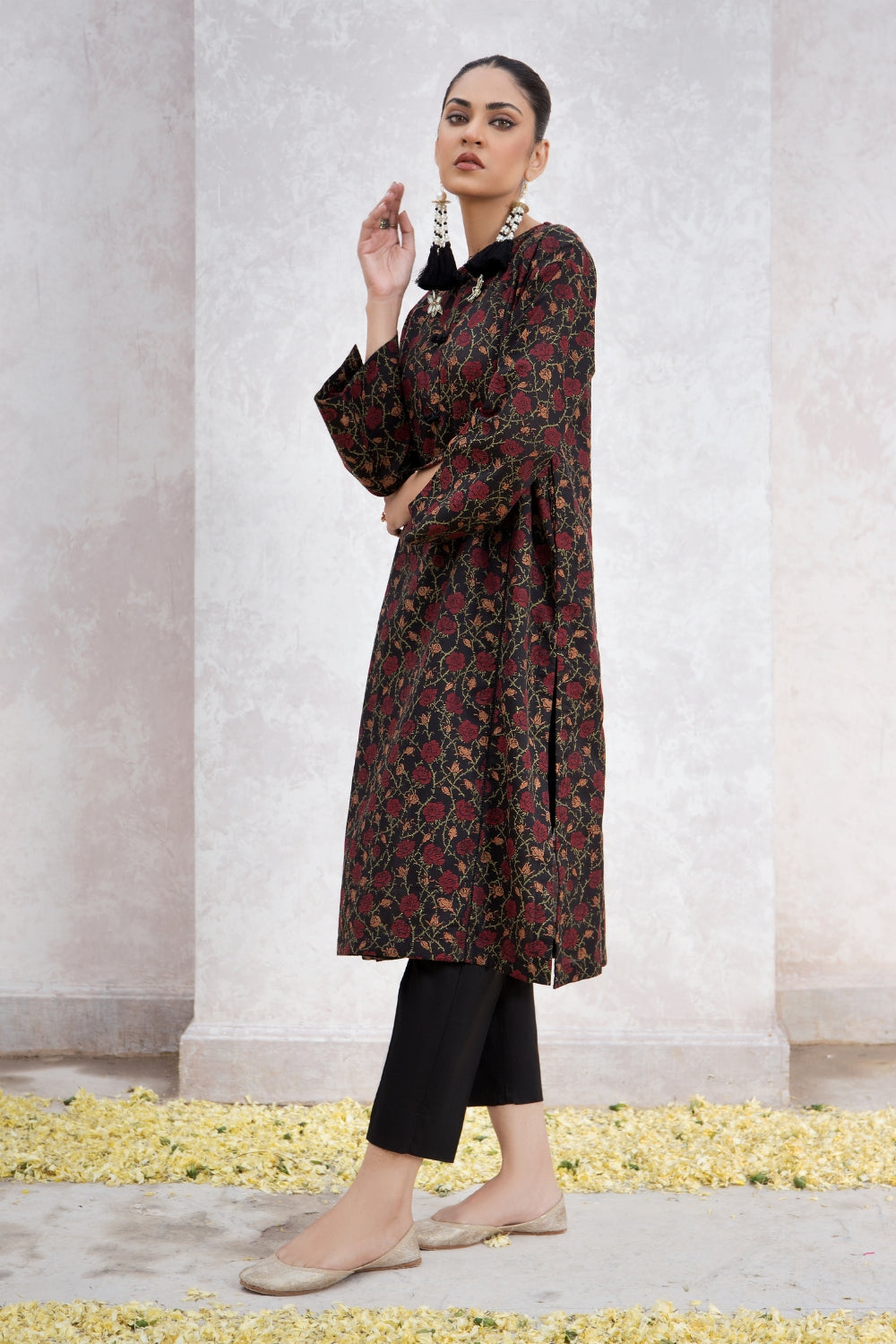 2 PC Stitched | Jacquard Shirt + Cambric Trouser