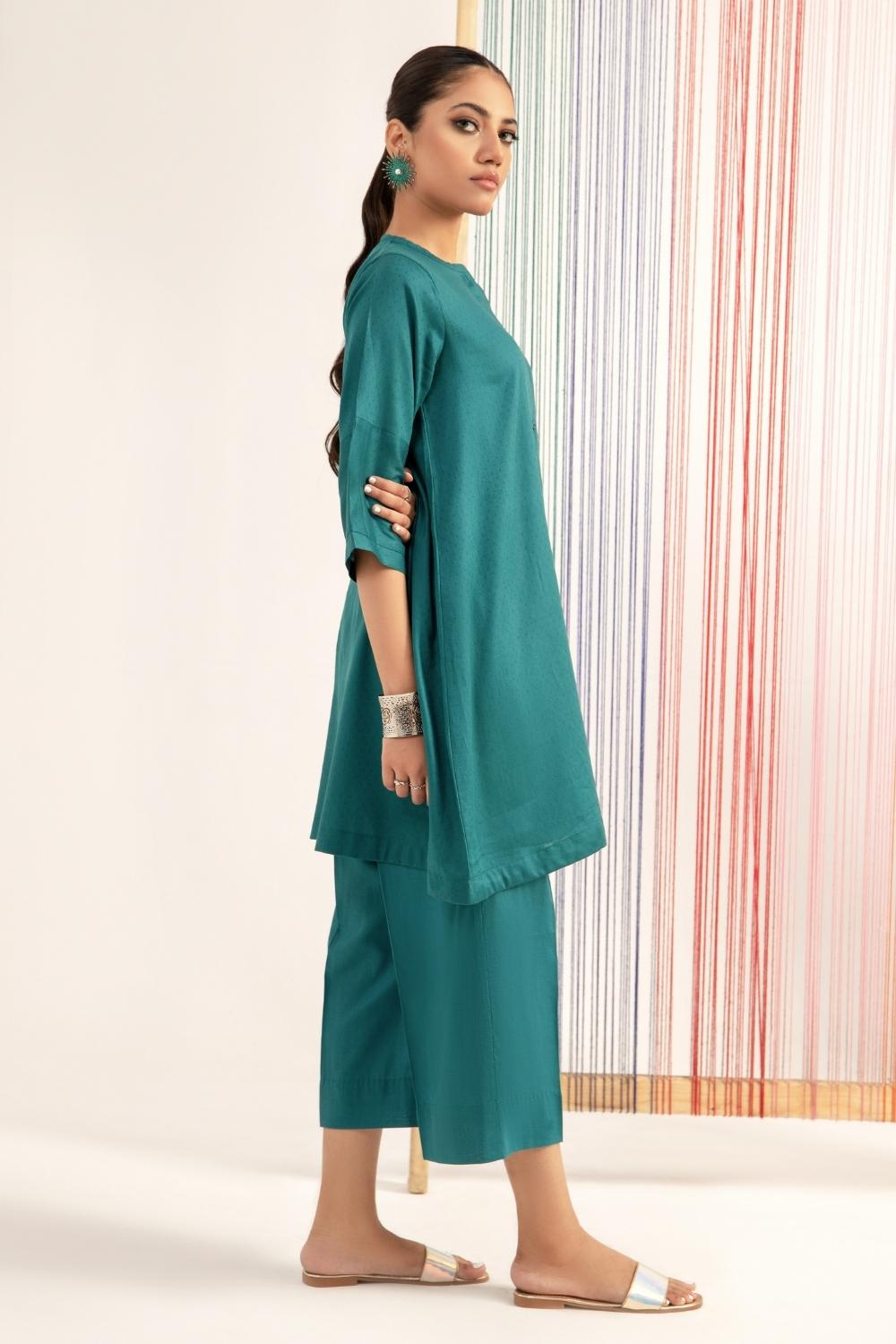 2 PC Stitched | Jacquard Shirt + Cambric Trouser