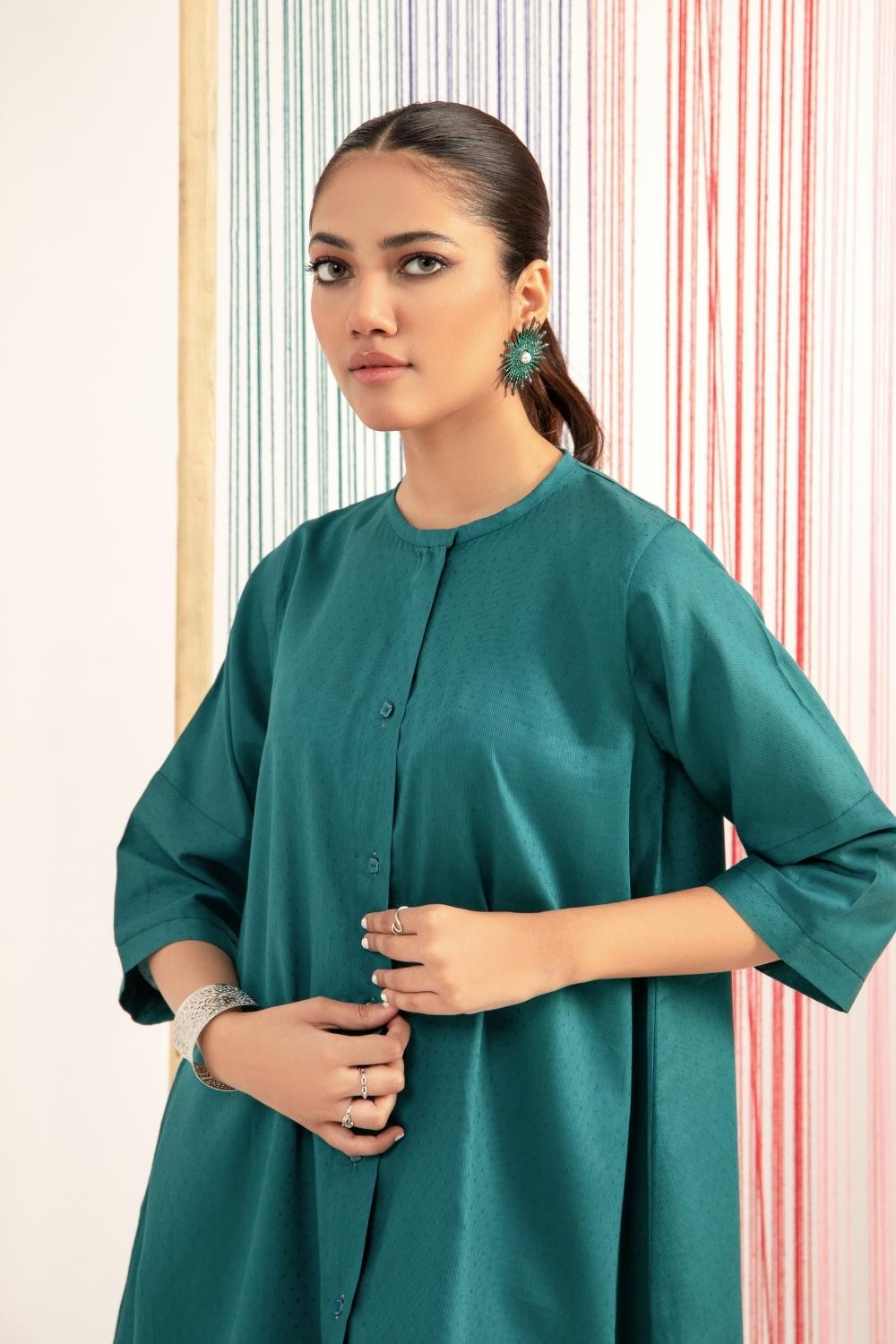 2 PC Stitched | Jacquard Shirt + Cambric Trouser