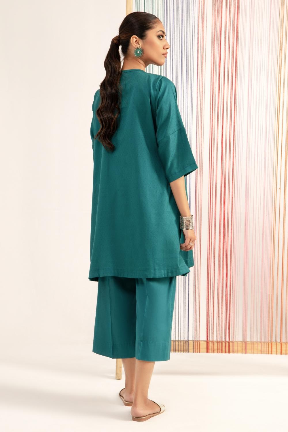 2 PC Stitched | Jacquard Shirt + Cambric Trouser