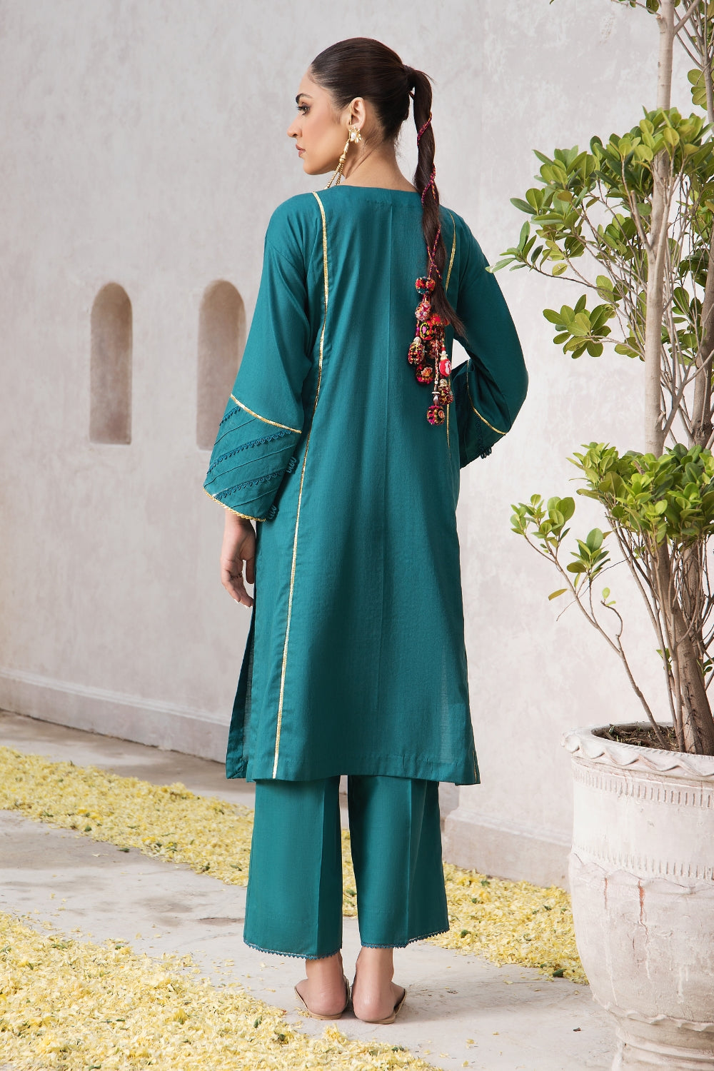 2 PC Stitched | Jacquard Shirt + Cambric Trouser