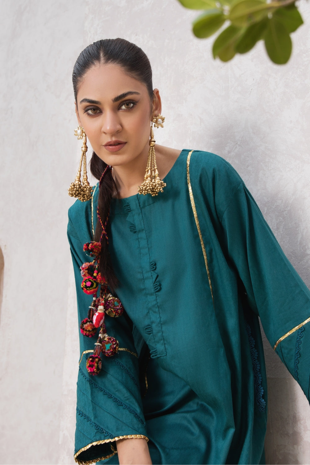 2 PC Stitched | Jacquard Shirt + Cambric Trouser