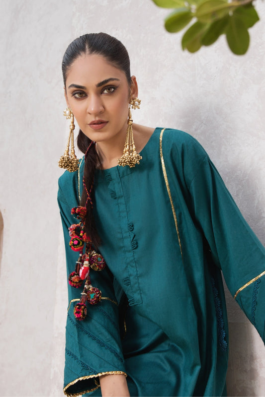 2 PC Stitched | Jacquard Shirt + Cambric Trouser