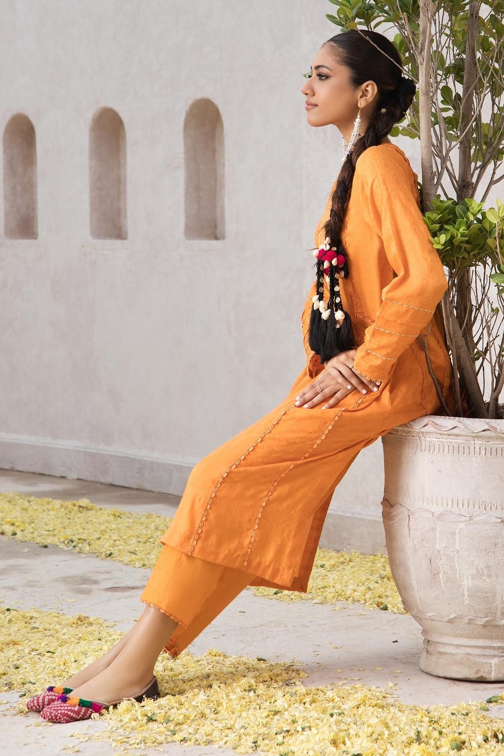 2 PC Stitched | Jacquard Shirt + Cambric Trouser