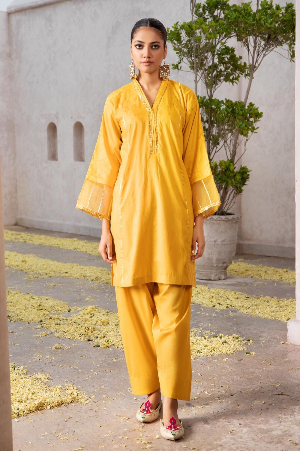 2 PC Stitched | Jacquard Shirt + Cambric Trouser