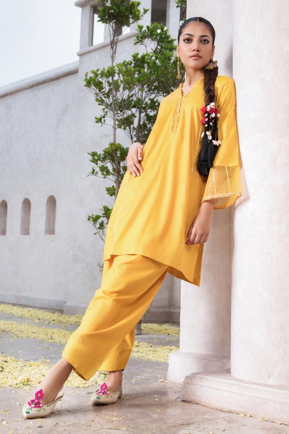 2 PC Stitched | Jacquard Shirt + Cambric Trouser