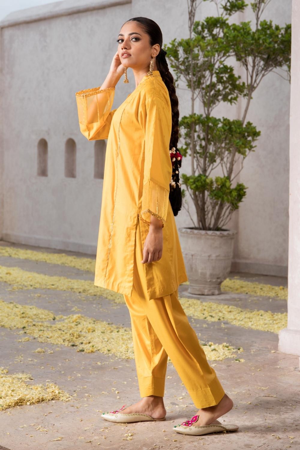 2 PC Stitched | Jacquard Shirt + Cambric Trouser