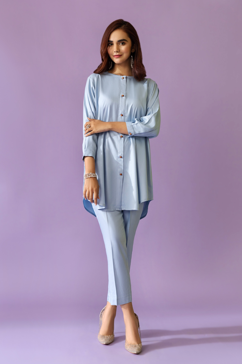 2 PC Stitched | Basic Crepe Shirt + Trouser