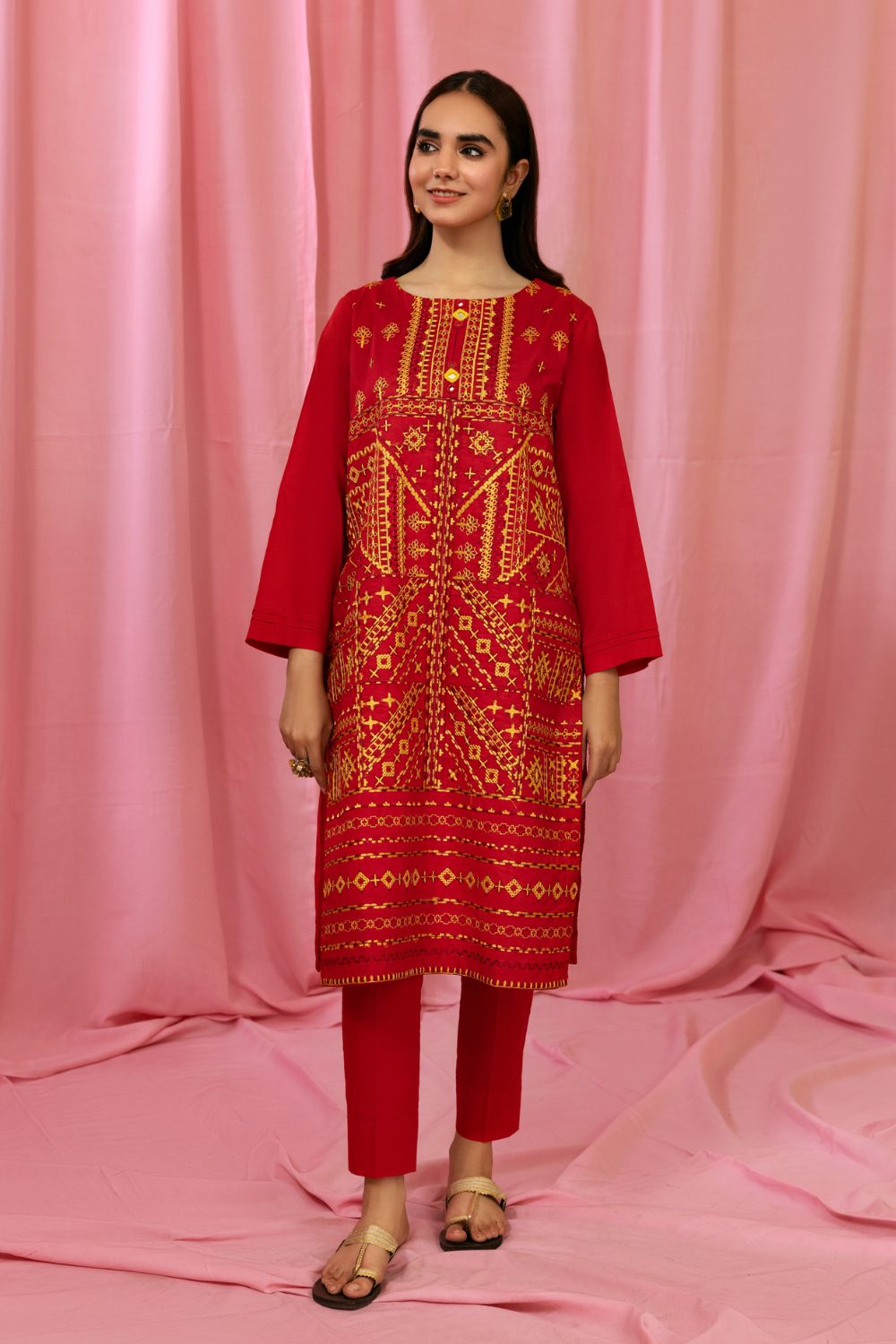 2 PC Stitched | Embroidered Lawn Shirt + Trouser