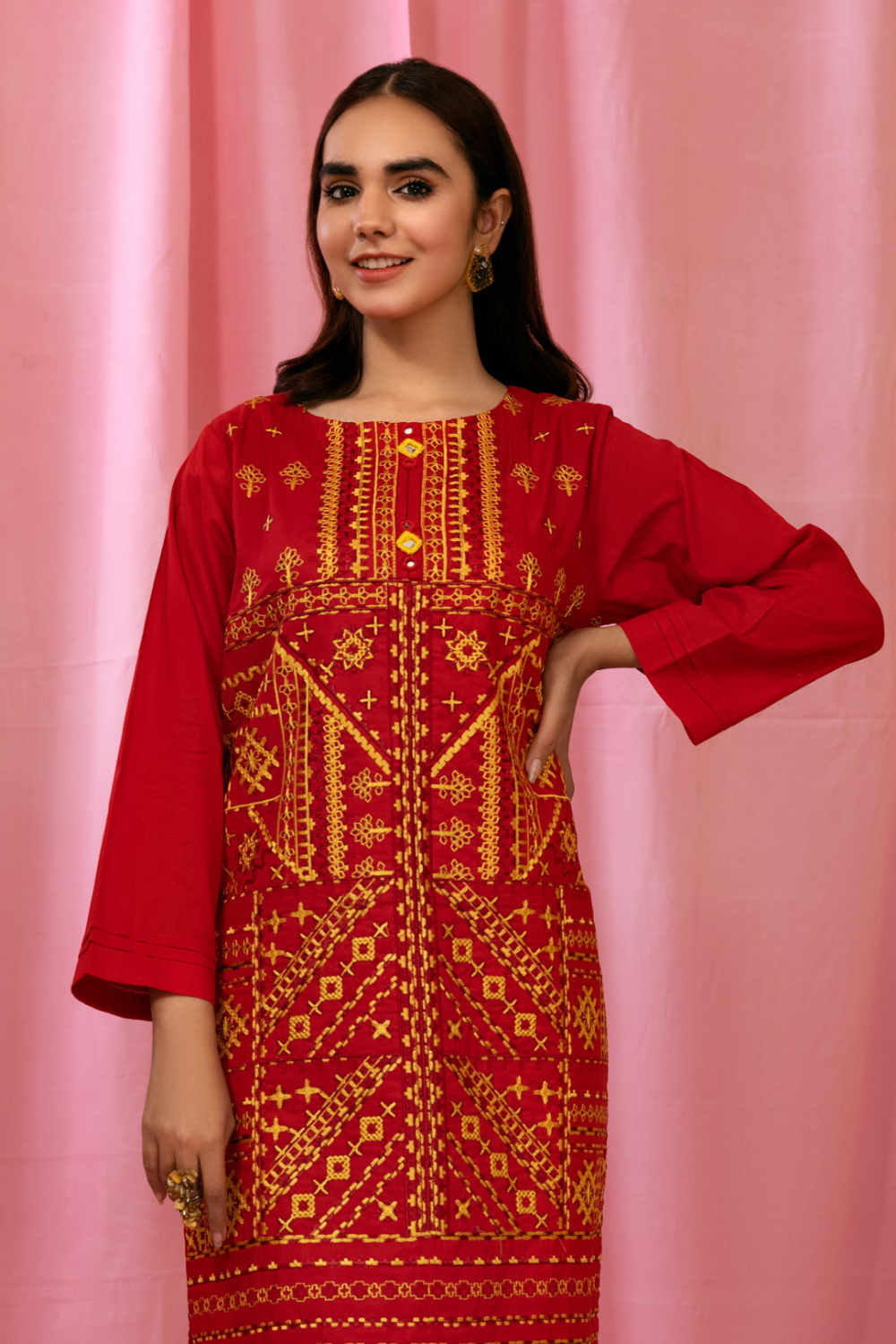 2 PC Stitched | Embroidered Lawn Shirt + Trouser