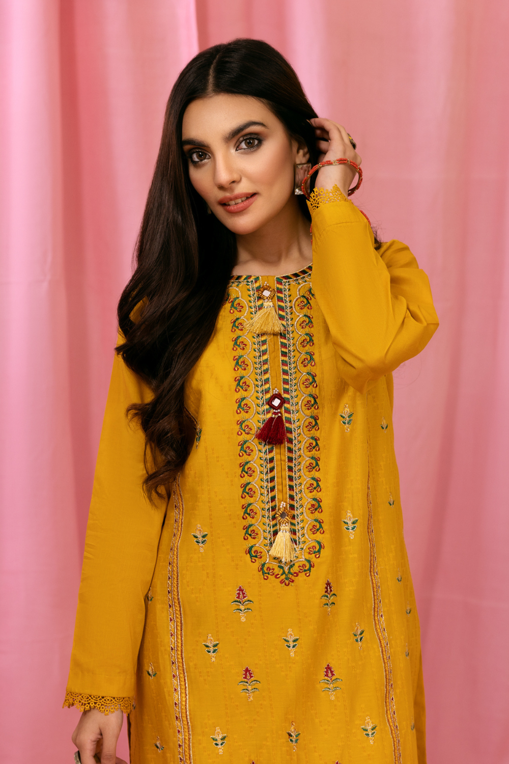 2 PC Stitched | Embroidered Jacquard Shirt + Trouser