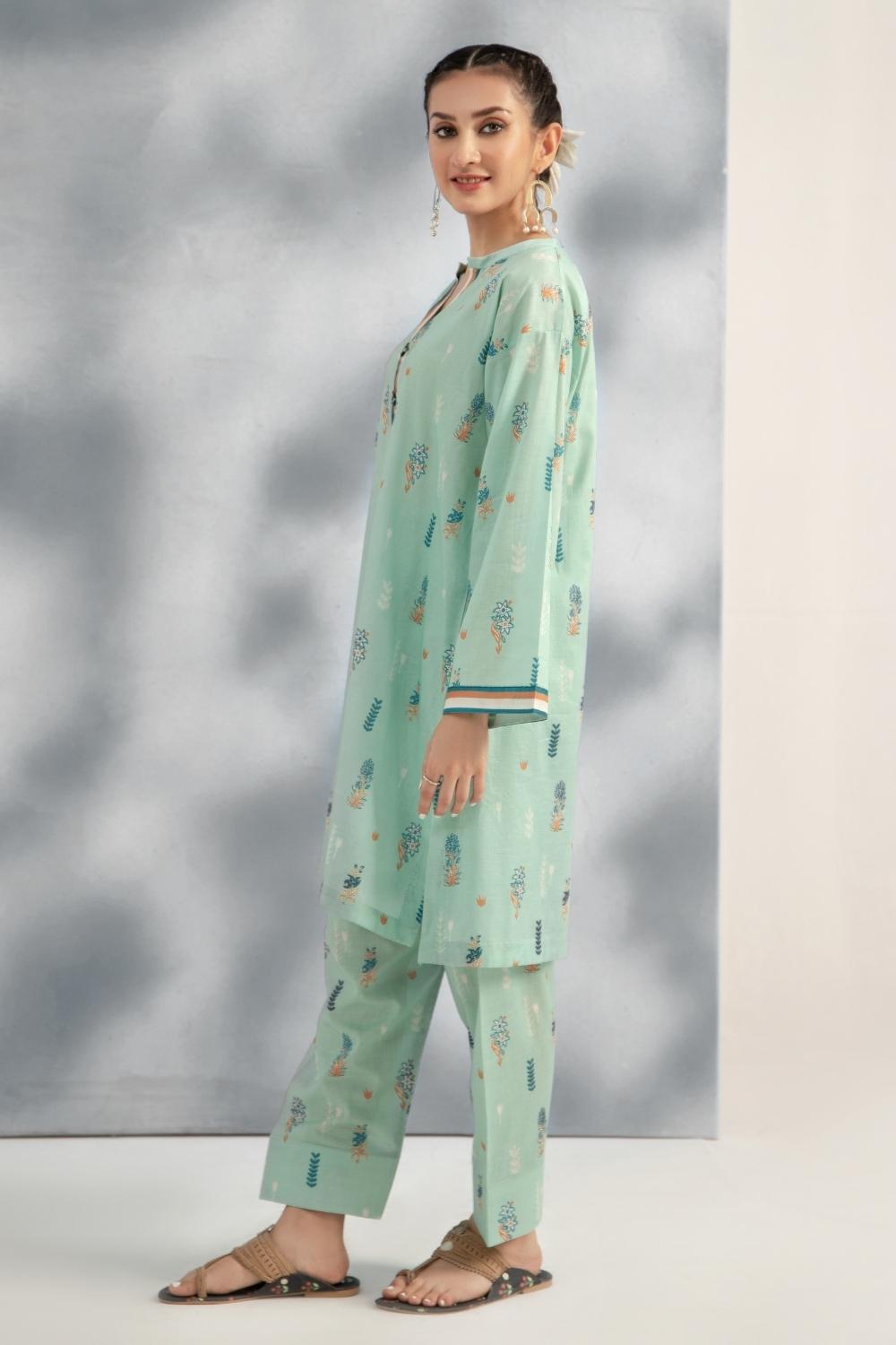 2 PC Stitched | Printed Lawn Shirt + Trouser