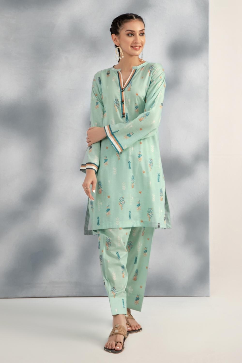 2 PC Stitched | Printed Lawn Shirt + Trouser