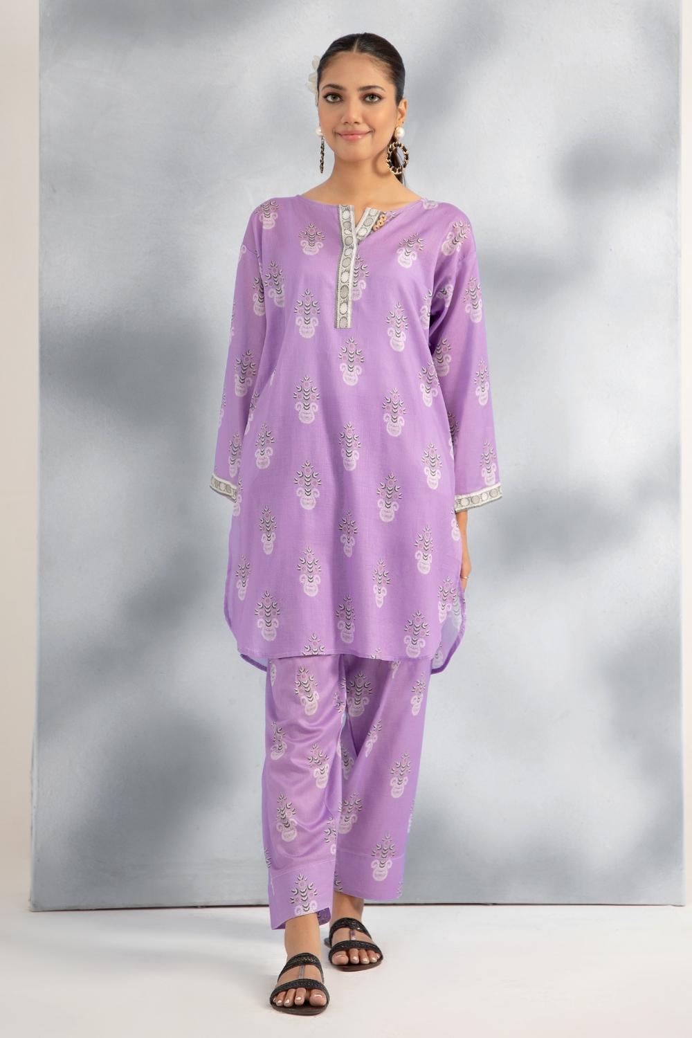 2 PC Stitched | Printed Lawn Shirt + Trouser