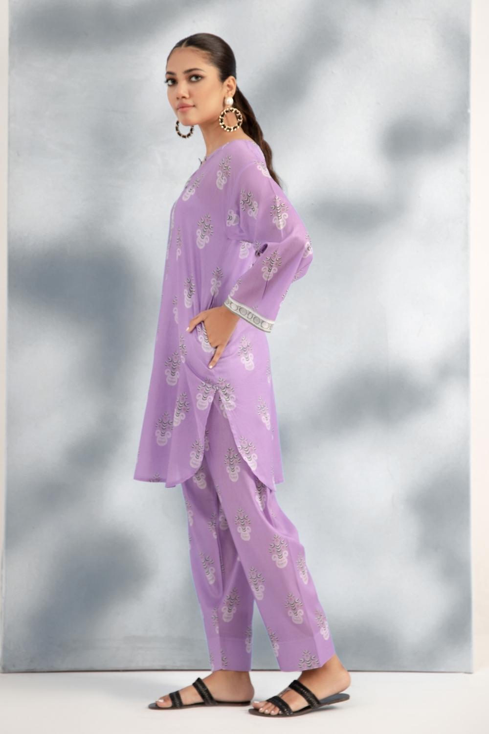 2 PC Stitched | Printed Lawn Shirt + Trouser