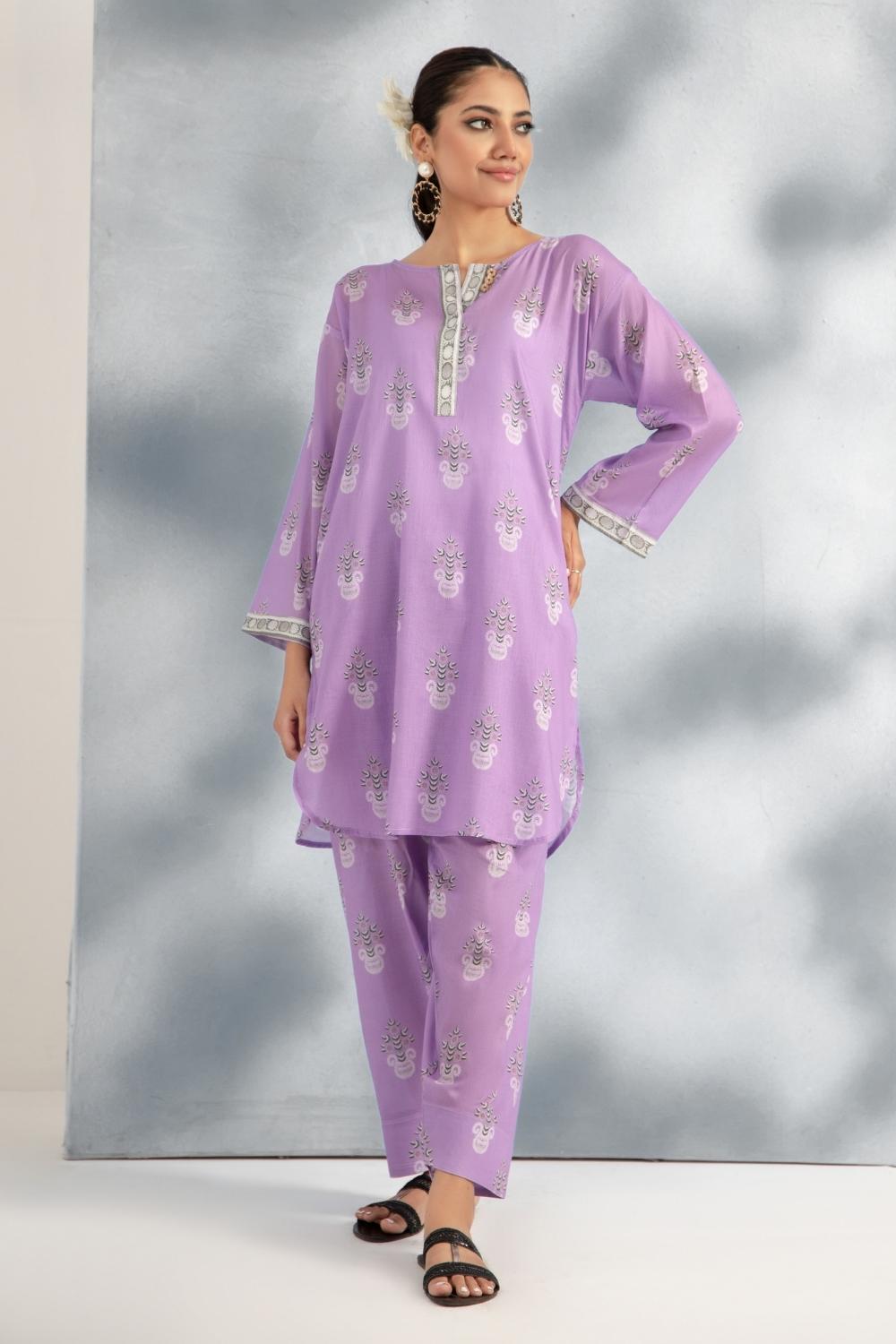 2 PC Stitched | Printed Lawn Shirt + Trouser