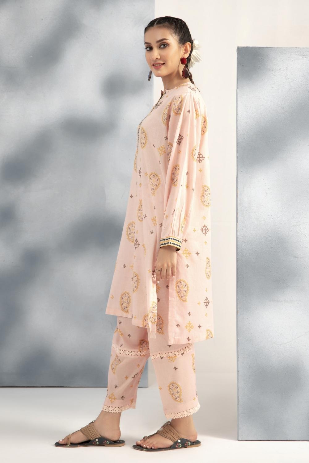 2 PC Stitched | Printed Lawn Shirt + Trouser