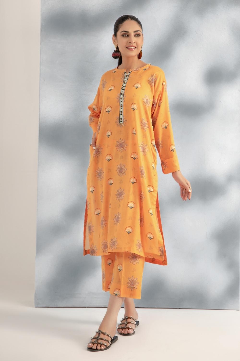 2 PC Stitched | Printed Lawn Shirt + Trouser