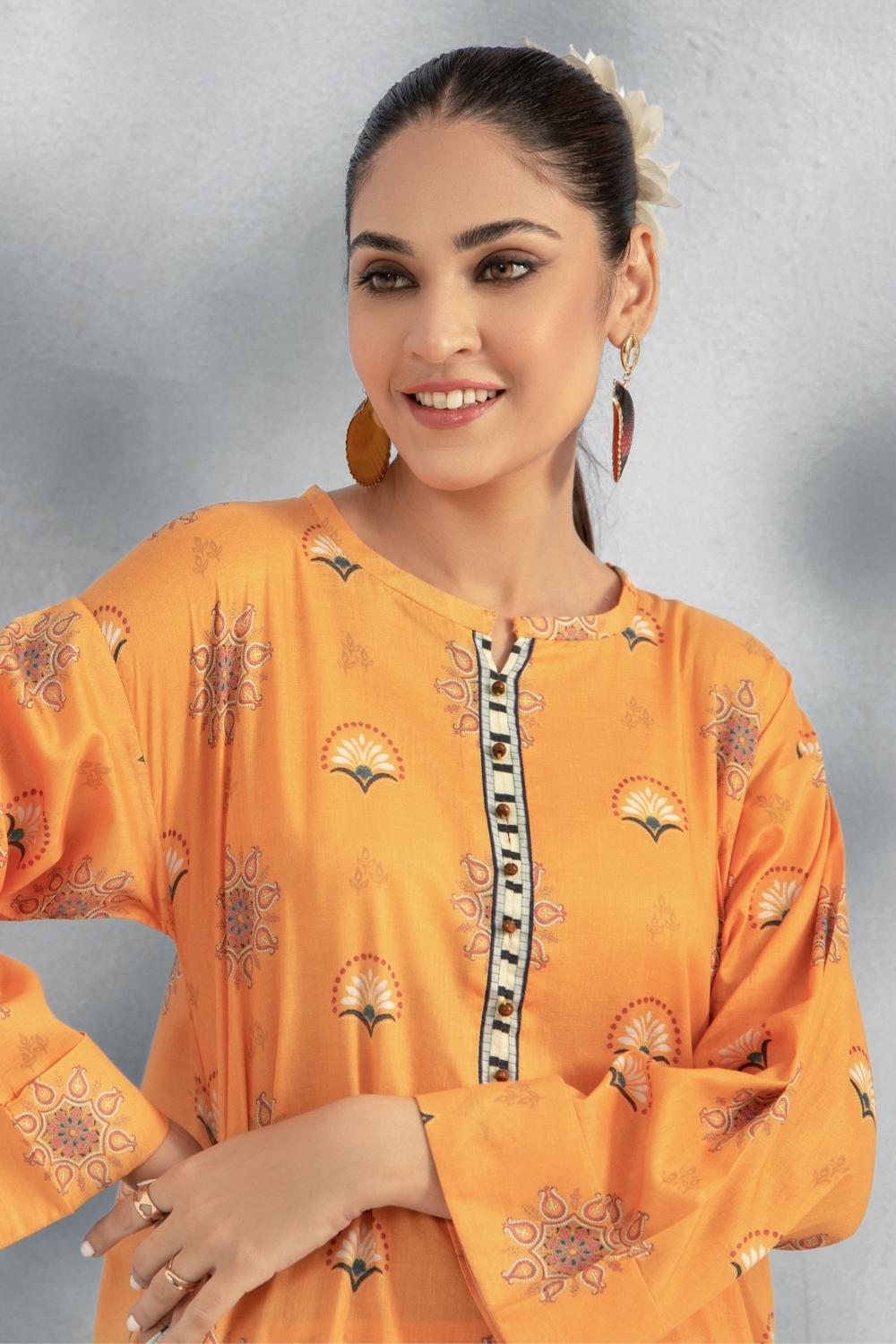 2 PC Stitched | Printed Lawn Shirt + Trouser