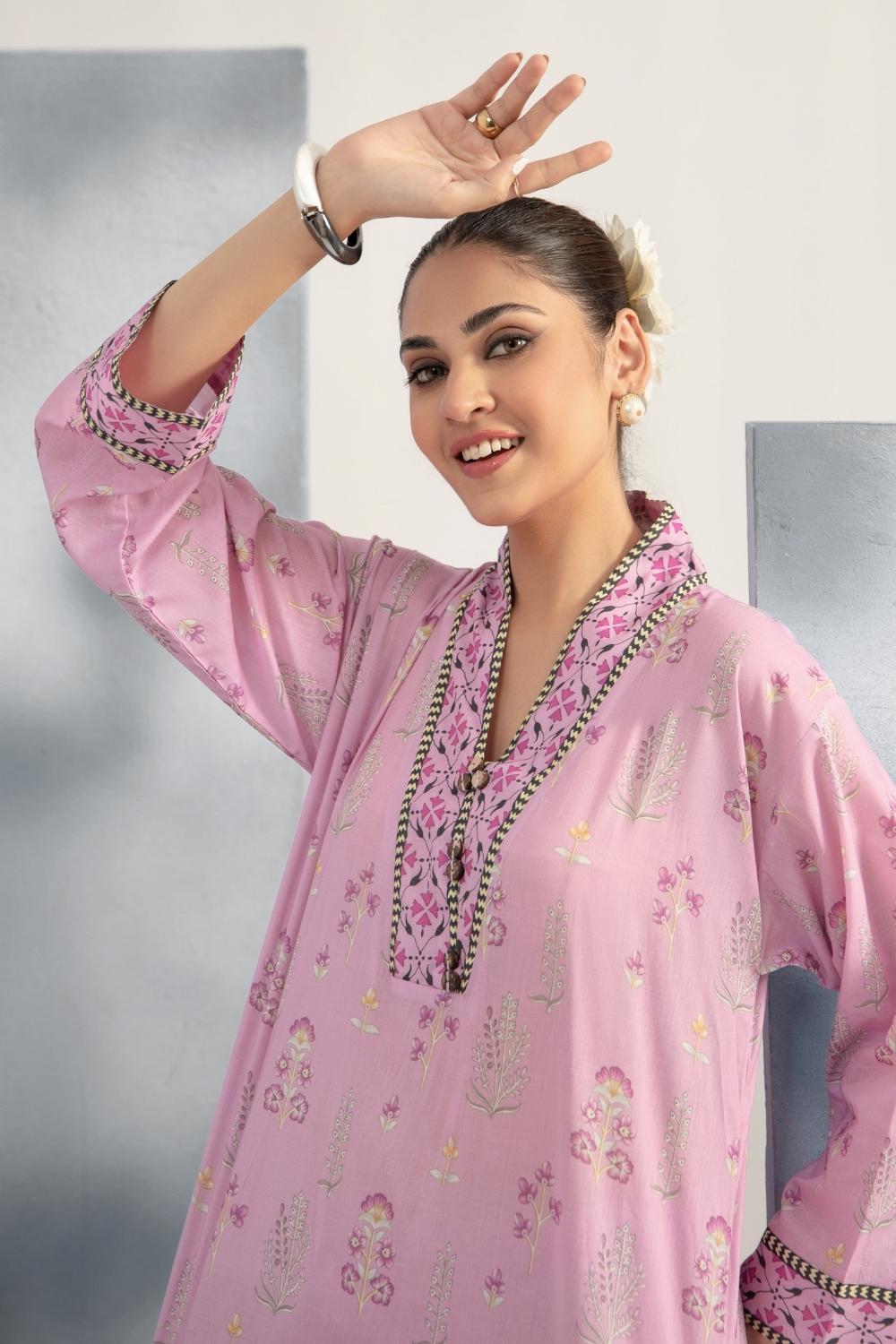 2 PC Stitched | Printed Lawn Shirt + Trouser