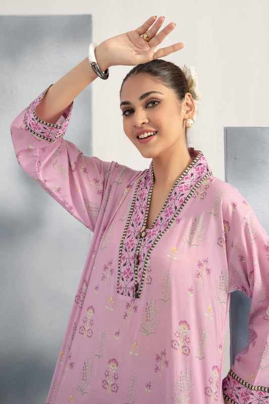 2 PC Stitched | Printed Lawn Shirt + Trouser