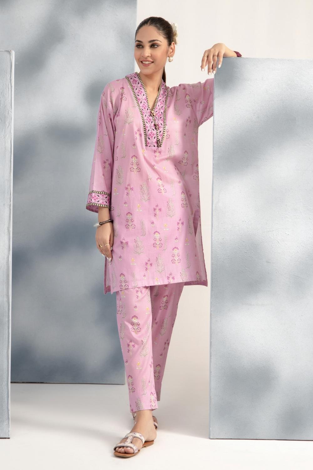 2 PC Stitched | Printed Lawn Shirt + Trouser
