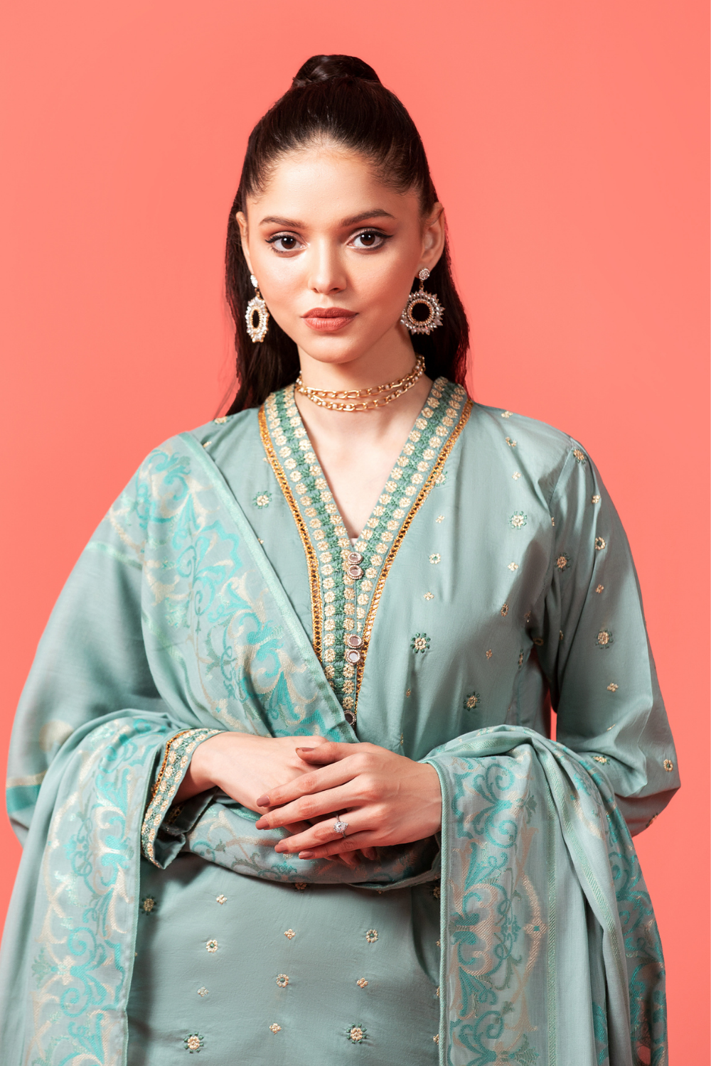 3 PC Stitched | Embroidered Lawn Suit