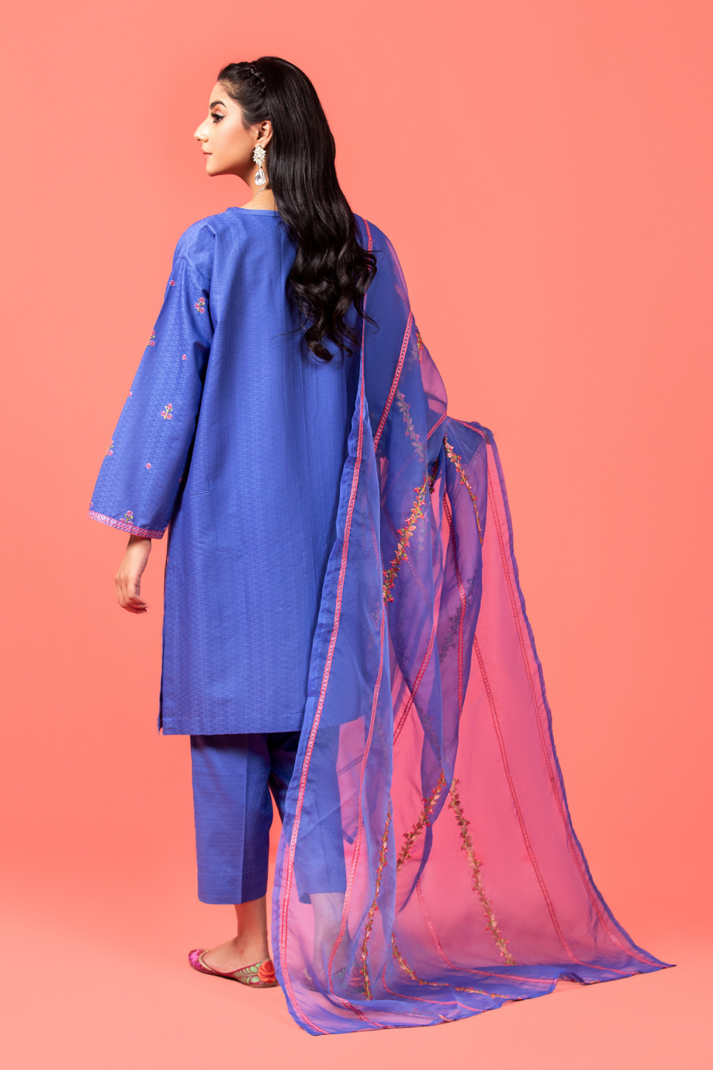 3 PC Stitched | Embroidered Jacquard Suit